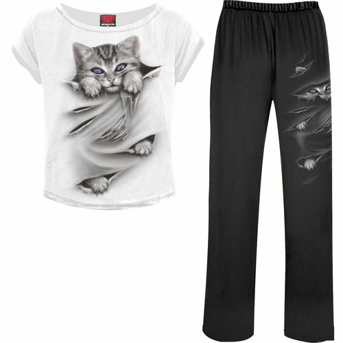 BRIGHT EYES - 4pc Gothic Pyjama Set