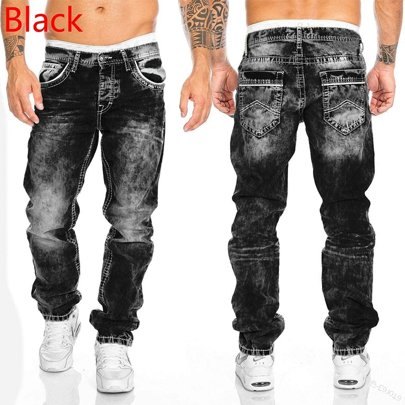 Fashion New Men's Jeans Long Pants 2023 Multi-Pocket Straight Leg Spring And Autumn Daily Casual Sports Clothing Street Jeans