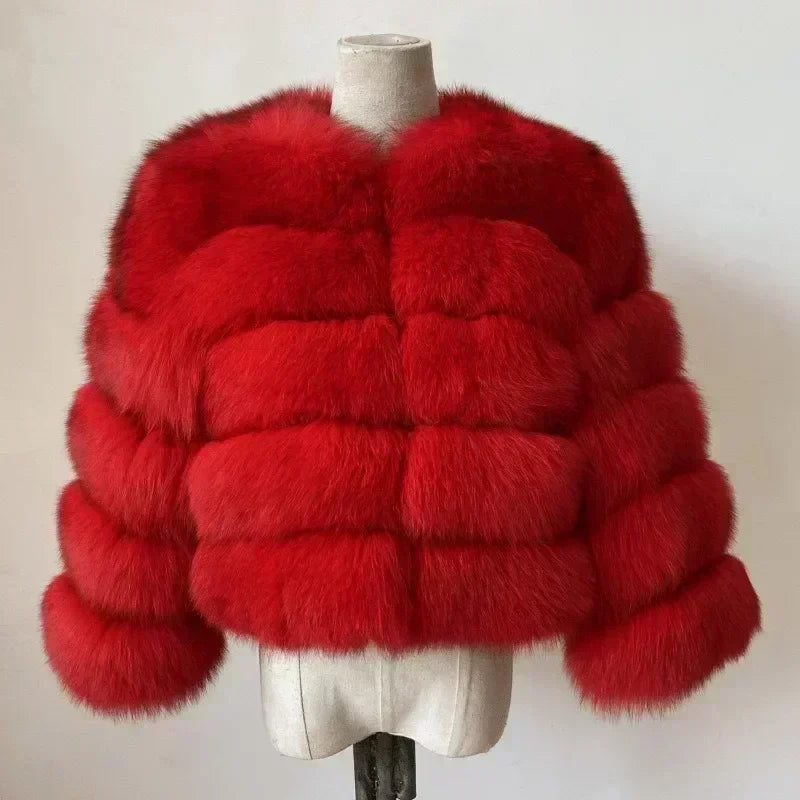 Women's Fashion faux fur coat super hot Autumn Winter women short Faux fox fur fluffy jacket high quality 7xl Ladies furry coats