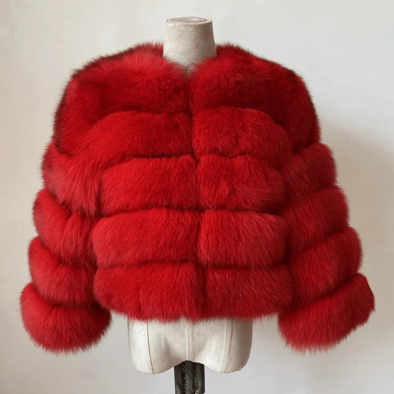 Women's Fashion faux fur coat super hot Autumn Winter women short Faux fox fur fluffy jacket high quality 7xl Ladies furry coats