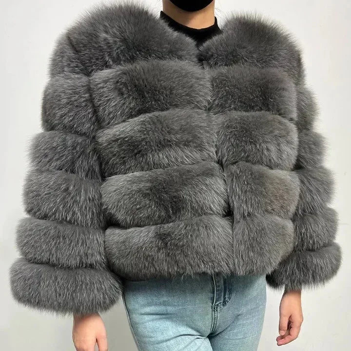 Women's Fashion faux fur coat super hot Autumn Winter women short Faux fox fur fluffy jacket high quality 7xl Ladies furry coats