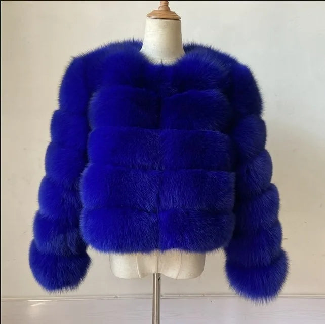 Women's Fashion faux fur coat super hot Autumn Winter women short Faux fox fur fluffy jacket high quality 7xl Ladies furry coats